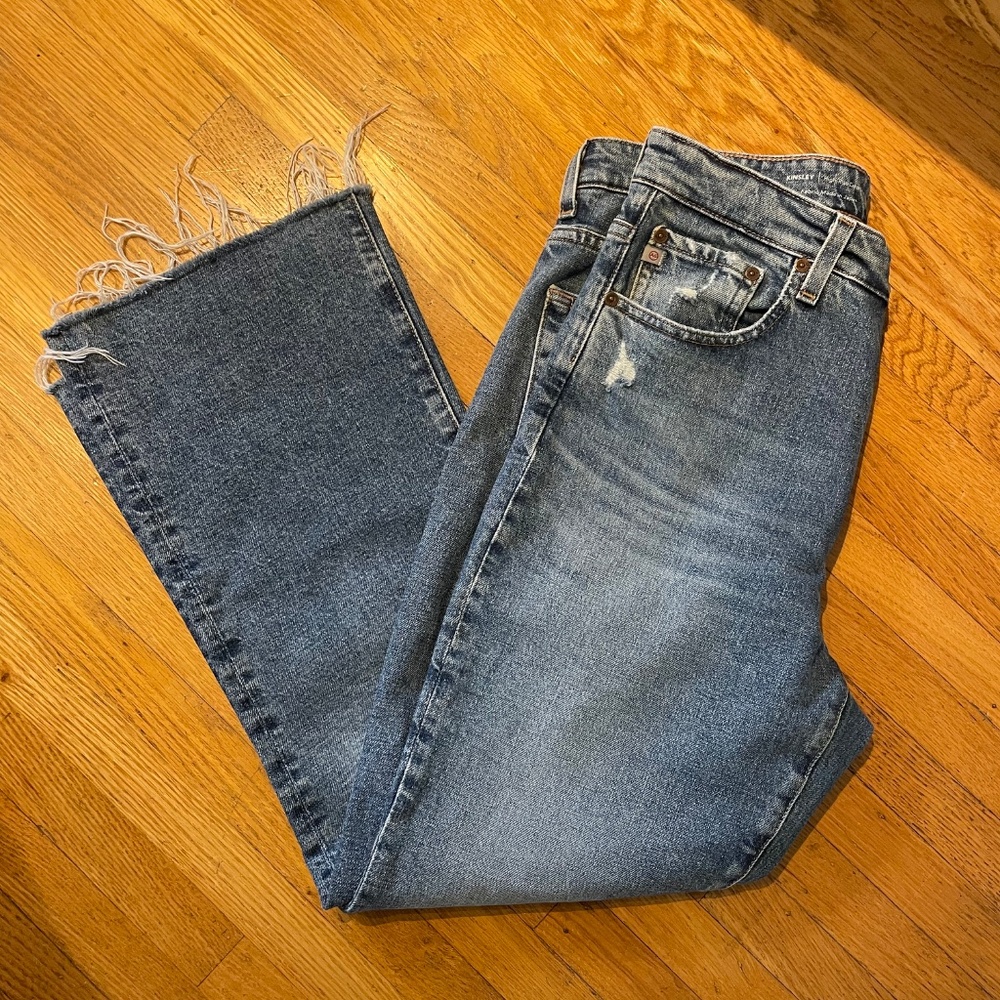 AG Kinsley cropped denim high rise